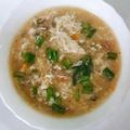 Mrinalini Saha's cooksnap of when they made চিকেন ও ডিম দিয়ে সব্জী স্যুপ(chicken dim sabji soup recipe in bengali).