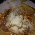 El cooksnap de Miguel Angel cuando hizo Fideos caseros al huevo con salsa mixta blanca y roja con pollo.