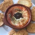 El cooksnap de maricuchi cuando hizo Provolone horneado con jamón y mermelada de tomate.