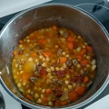 El cooksnap de Alberto Caba cuando hizo Garbanzos con carne y chorizo.