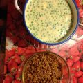 Erzsi Gellér Cooksnap-ja, amikor elkészítette a(z) Zöldborsófőzelék fokhagymával receptet.