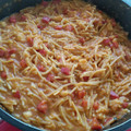 El cooksnap de sualja cuando hizo Fideos a la cazuela con bacalao y salsa alioli.