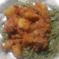 El cooksnap de Gabriela Martusciello cuando hizo Estofado de Bondiola con spaghettis.