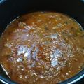 El cooksnap de Raúl Martínez cuando hizo Salsa boloñesa con vino blanco.