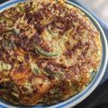 El cooksnap de Daiana Guibaudo cuando hizo Tortilla de zapallitos.
