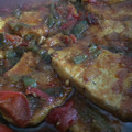 El cooksnap de Ramón Esteban López cuando hizo Lomo con tomate y pimientos.