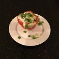 fenway's cooksnap of when they made Brad's roasted red pepper stuffed with chicken apple sausage.