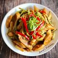 Amy’s Kitchen 的 (素）薑絲蠔油炒麵腸 cooksnap