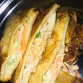 Bilkisu Jibrin's cooksnap of when they made Tasty Bread Pockets snacks (with chicken filling).