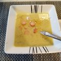 Ferencné Becsei Irénke Cooksnap-ja, amikor elkészítette a(z) Tejszínes zöldséges krémleves pirított chorizóval gluténmentesen receptet.