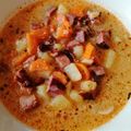 Krisztina Kissné Cooksnap-ja, amikor elkészítette a(z) Tárkonyos krumplileves füstölt hússal receptet.