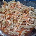 El cooksnap de Anna Bella alias Moni Argento cuando hizo Fideos con pollo y salsa de tomate.