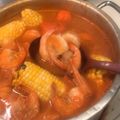 El cooksnap de jose chavez cuando hizo Caldo de pescado con camarones.