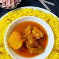 Chaandrani Ghosh Datta's cooksnap of when they made বাসন্তী পোলাও আর চিকেন কষা (বbasonti polau r chickern kosha recipe in Bengali).