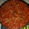 El cooksnap de Pawiis Hernández cuando hizo Salchichas en chipotle.