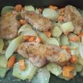 Ancsyka001 Cooksnap-ja, amikor elkészítette a(z) Sült sertéskaraj, velesült burgonyával és sárgarépával receptet.