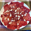 El cooksnap de Paloma Díaz cuando hizo Carpaccio de ternera con queso.