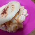 El cooksnap de laura carvallo cuando hizo Arepas rellenas de pollo, tomate y queso.