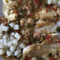 El cooksnap de Jonas Cobos cuando hizo Merluza rebozada con salsa y gambas.