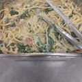 bartoncollege1996's cooksnap of when they made Chicken Spaghetti with Bacon, spinach, tomato, & mushrooms.