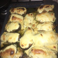 El cooksnap de Alex cuando hizo Calabacín y berenjenas rellenas (al horno).