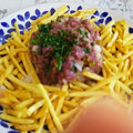 El cooksnap de Gregorio Haro cuando hizo Steak tartar.
