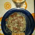 El cooksnap de Liliana García Martínez cuando hizo Espagueti a la bolognesa.