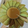 Cooksnap dari Devi Relian untuk resep Serabi pandan teflon dengan kuah kinca