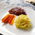 Cooksnap dari Fitriyana Winarno untuk resep Steak daging dg tumis bayam & mashed potato