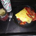 El cooksnap de Alexandra Flores cuando hizo Omelette de salame y queso.