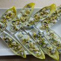 El cooksnap de Silvana Ruiz cuando hizo Endibias rellenas de crema de queso con nueces y mango.