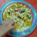 El cooksnap de González yamila cuando hizo Omelette de huevo, pesto rúcula con queso y tomate.