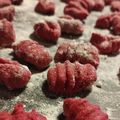 El cooksnap de Florencia Sanchez Ayma cuando hizo Ñoquis de remolacha.