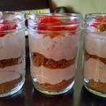 Kristina's cooksnap of when they made Amies Strawberries & Cream Cheesecake Jars.