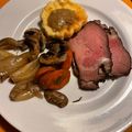 El cooksnap de Juanjo cuando hizo Roast beef con Yorkshire pudding y salsa gravy.