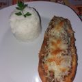 El cooksnap de Lucía cuando hizo Calabacines rellenos gratinados.