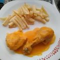 El cooksnap de La cocina de Marisol cuando hizo Muslo de pollo con crema de zanahoria.