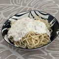El cooksnap de Guacy Trujillo cuando hizo Espaguetis carbonara.