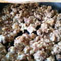 El cooksnap de Carmeta cuando hizo Revuelto de picada de ternera con queso “en un pis-pas”.