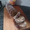 El cooksnap de Delma Delgado cuando hizo 🇬🇷 SALAMI de CHOCOLATE (Μωσαΐκο / Σαλάμι / Κορμός, Grecia).