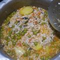 Farzana Memon 's cooksnap of when they made Matar (peas) Potato Pulao Biryani.