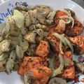 Cooksnap dari dirgantari untuk resep Salmon Onion Simple Grill