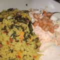 Hauwa Musa Mohammed's cooksnap of when they made Dambun shinkafa with peppered fish....