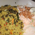 Hauwa Musa Mohammed's cooksnap of when they made Dambun shinkafa with peppered fish....