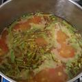 El cooksnap de Claudia cuando hizo Porotos granados.
