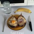 El cooksnap de Sari Lewi cuando hizo Berenjenas rellenas con queso y huevo.