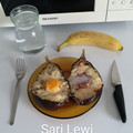 El cooksnap de Sari Lewi cuando hizo Berenjenas rellenas con queso y huevo.
