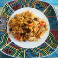El cooksnap de MAYOCONEO cuando hizo CousCous de verduras y pollo.
