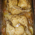 El cooksnap de Ruth Benitez cuando hizo Muslos de pollos con papas al horno.