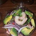 El cooksnap de Lila cuando hizo Ceviche de salmón y camarones.